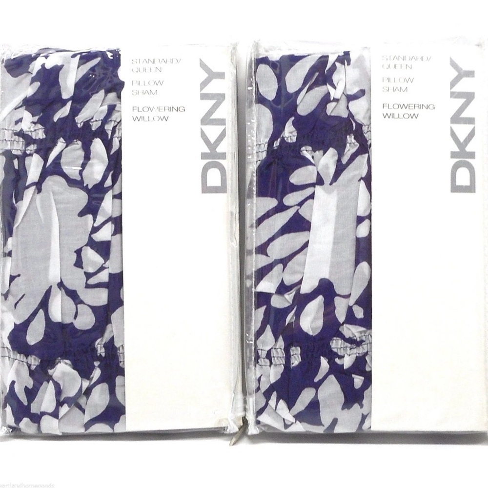 DKNY Blue and White Pillow Sham Set